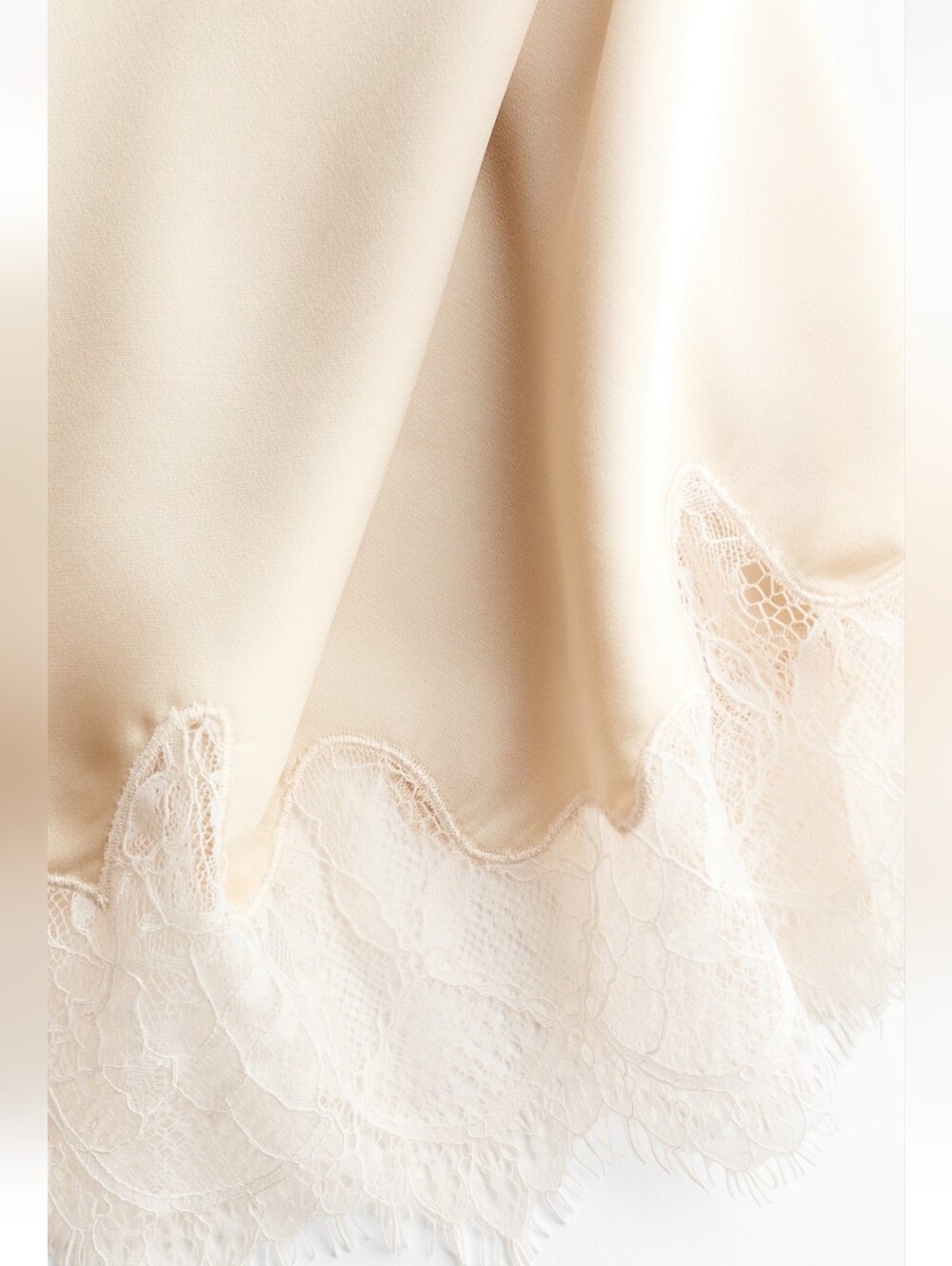 H&M Lace Midi Trimmed Slip Skirt - Picture 2 of 9